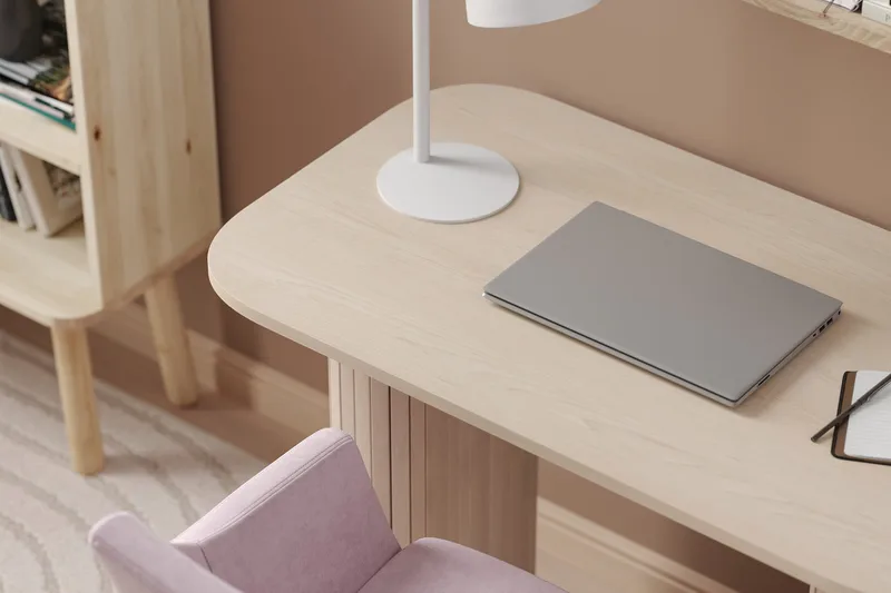 Kopparbo Skrivebord 100 cm Hvidlaseret Eg - Lyst hvidlaseret egetræ - Møbler - Borde - Kontorbord - Skrivebord