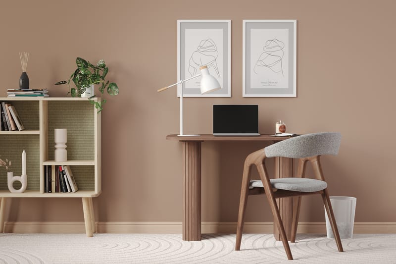 Kopparbo Skrivebord - Mørkebrunt valnøddetræ - Møbler - Borde - Kontorbord - Skrivebord