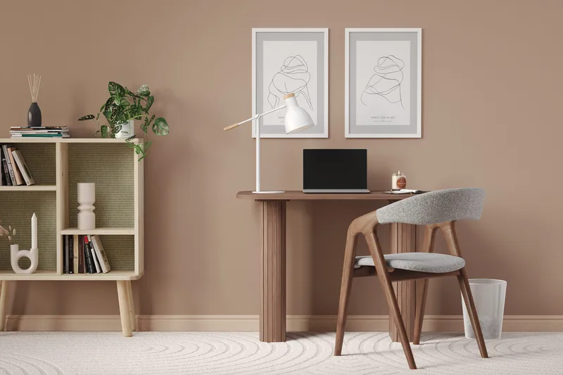 Kopparbo Skrivebord - Mørkebrunt valnøddetræ - Møbler - Borde - Kontorbord - Skrivebord