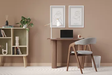 Kopparbo skrivebord - Mørkebrunt valnøddetræ - Møbler - Borde - Kontorbord - Skrivebord