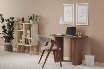 Kopparbo skrivebord - Mørkebrunt valnøddetræ - Møbler - Borde - Kontorbord - Skrivebord