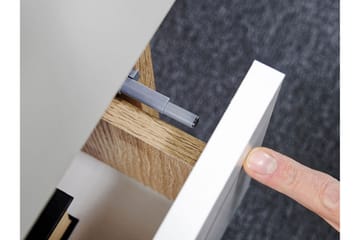 Kubana Skrivebord 130 cm med Opbevaring Skuffer - Grå/Hvid - Møbler - Borde - Kontorbord - Skrivebord