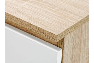 Kubana Skrivebord 130 cm med Opbevaring Skuffer - Grå/Hvid - Møbler - Borde - Kontorbord - Skrivebord
