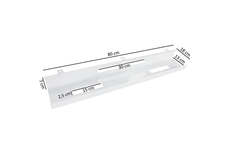 Lanndon Kabelholder Skrivebord - Hvid - Møbler - Borde - Kontorbord - Skrivebord