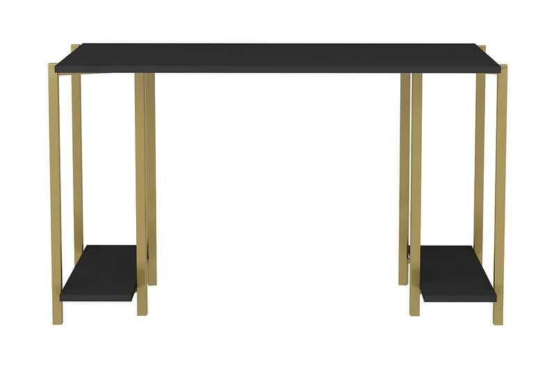 Malem Skrivebord 60x73,8x125,2 cm med opbevaring - Guld/Antracit - Møbler - Borde - Kontorbord - Skrivebord