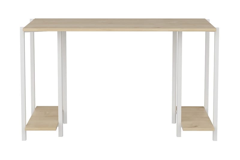 Malem Skrivebord 60x73,8x125,2 cm med opbevaring - Hvid - Møbler - Borde - Kontorbord - Skrivebord