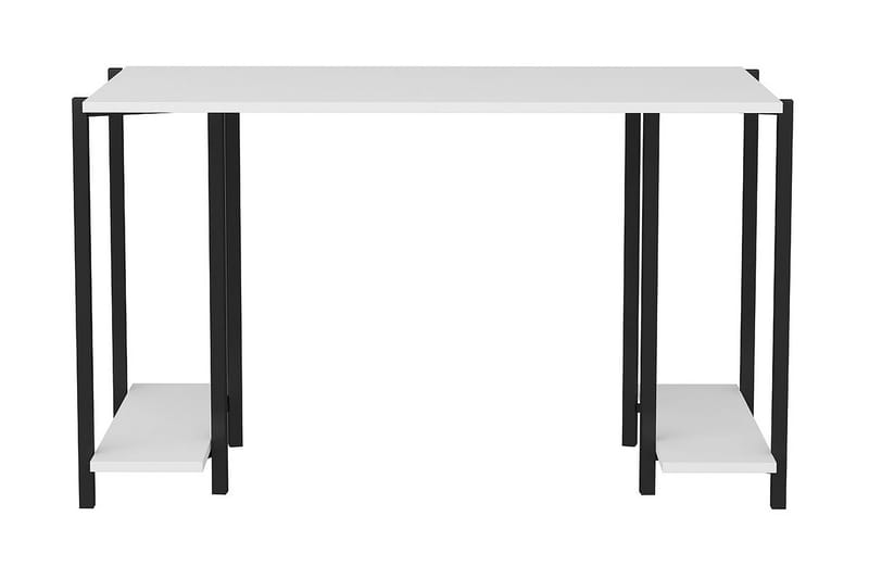 Malem Skrivebord 60x73,8x125,2 cm med opbevaring - Sort/Hvid - Møbler - Borde - Kontorbord - Skrivebord