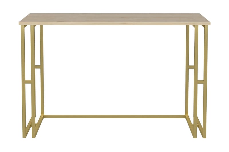 Malem Skrivebord 60x74,8x120 cm - Guld/Brun - Skrivebord