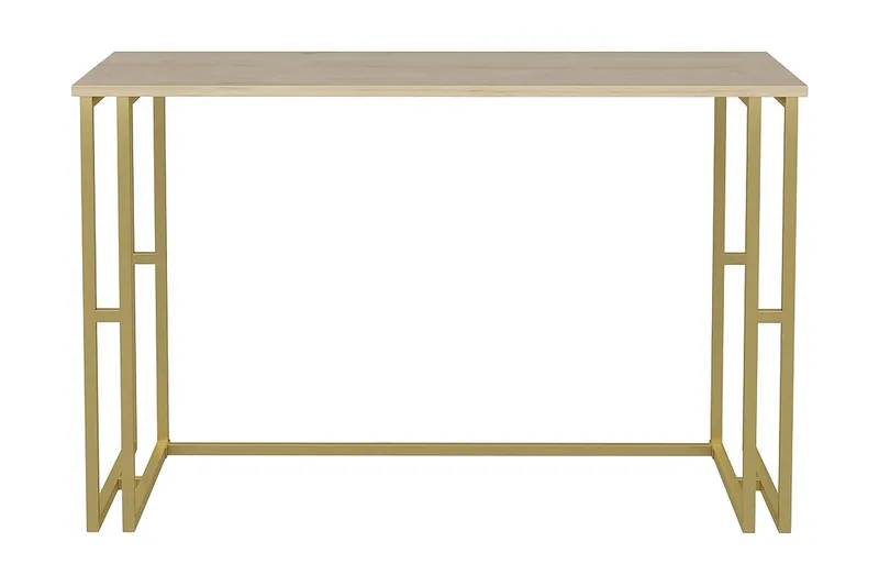 Malem Skrivebord 60x74,8x120 cm, Guld/Brun
