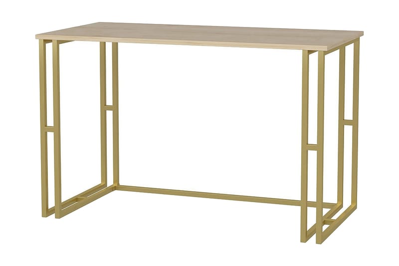 Malem Skrivebord 60x74,8x120 cm - Guld/Brun - Møbler - Borde - Kontorbord - Skrivebord