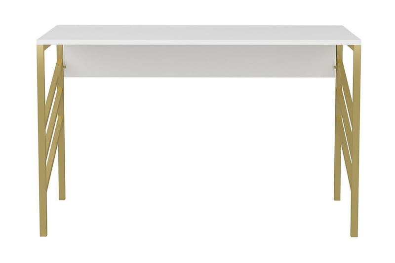 Malem Skrivebord 60x74,8x120 cm - Guld/Hvid - Skrivebord