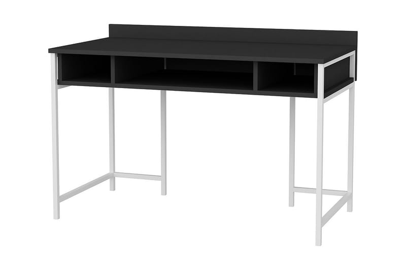 Malem Skrivebord 60x74,8x120 cm med opbevaring - Hvid - Skrivebord
