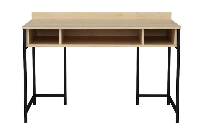Malem Skrivebord 60x74,8x120 cm med opbevaring - Sort - Skrivebord