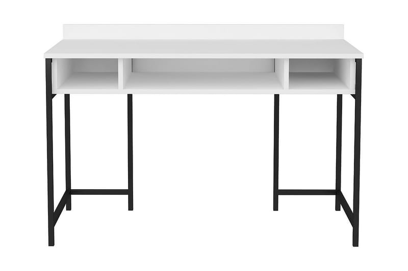 Malem Skrivebord 60x74,8x120 cm med opbevaring - Sort/Hvid - Skrivebord