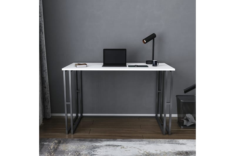 Malem Skrivebord 60x74,8x120 cm - Sort/Hvid - Møbler - Borde - Kontorbord - Skrivebord