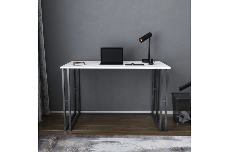 Malem Skrivebord 60x74,8x120 cm - Sort/Hvid - Møbler - Borde - Kontorbord - Skrivebord