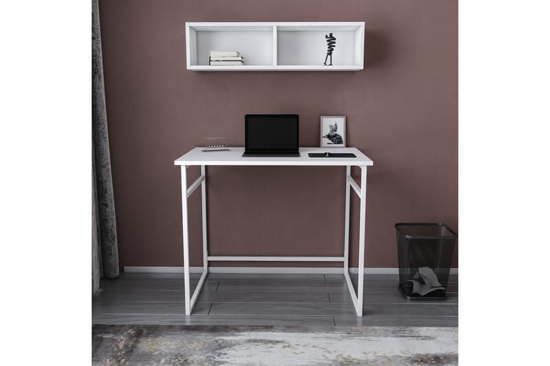 Malem Skrivebord 60x75x90 cm - Hvid - Møbler - Borde - Kontorbord - Skrivebord