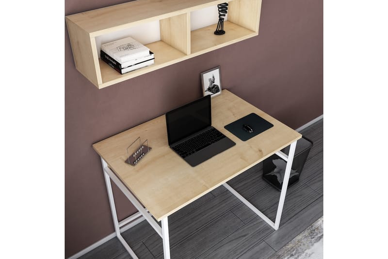 Malem Skrivebord 60x75x90 cm - Hvid - Skrivebord