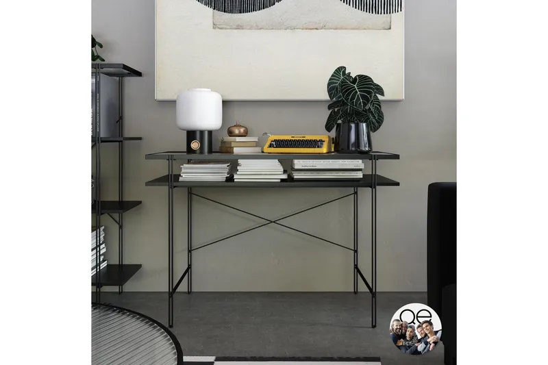 Marinko Skrivebord - Sort - Møbler - Borde - Kontorbord - Skrivebord