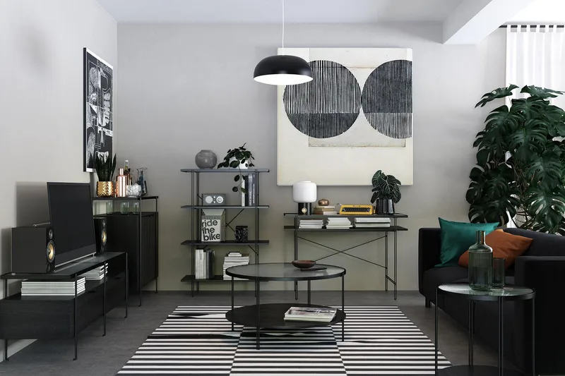 Marinko Skrivebord - Sort - Møbler - Borde - Kontorbord - Skrivebord