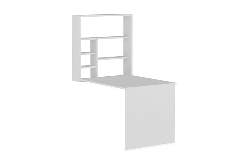 Mcmillan Vægskrivebord 90 cm med Opbevaring Hylder - Hvid - Skrivebord