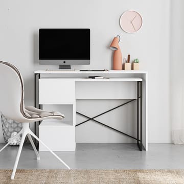Menora Skrivebord 110 cm - Hvid - Møbler - Borde - Kontorbord - Skrivebord - hjørneskrivebord