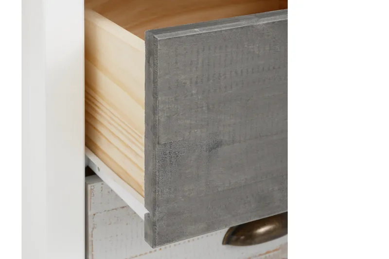 Meridian Skrivbord 140 cm - Hvid/Lysegrå/Mørkegrå - Møbler - Borde - Kontorbord - Skrivebord