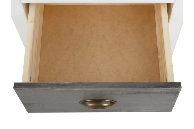 Meridian Skrivbord 140 cm - Hvid/Lysegrå/Mørkegrå - Møbler - Borde - Kontorbord - Skrivebord