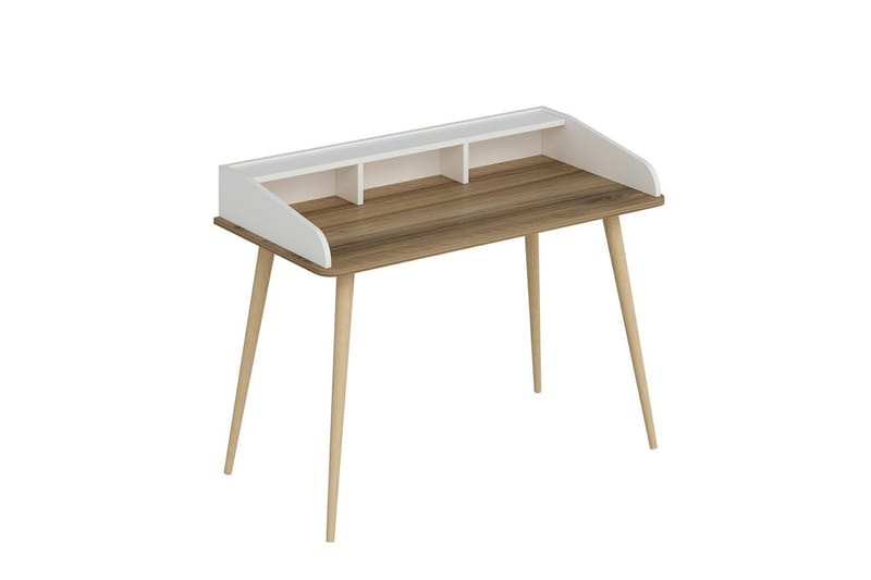 Mir Skrivebord 120 cm - Brun/Hvid - Møbler - Borde - Kontorbord - Skrivebord