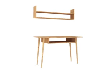 Mod Design Skrivebord 120 cm med Opbevaring Væghylde - Træ - Møbler - Borde - Kontorbord - Skrivebord