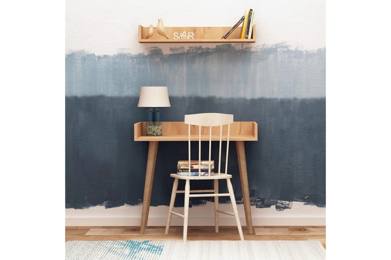 Mod Design Skrivebord 90 cm med Opbevaring Væghylde - Træ - Skrivebord