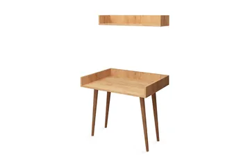 Mod Design Skrivebord 90 cm med Opbevaring Væghylde - Træ - Møbler - Borde - Kontorbord - Skrivebord
