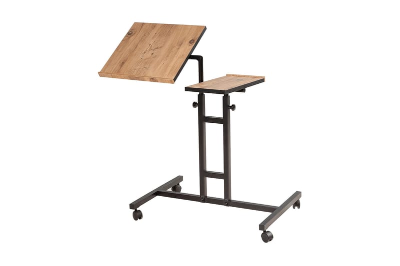 Morse Ståskrivebord 67 cm - Træ/natur/Sort - hæve-sænke-bord - Skrivebord