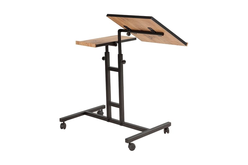 Morse Ståskrivebord 67 cm - Træ/natur/Sort - Møbler - Borde - Kontorbord - Skrivebord - hæve-sænke-bord