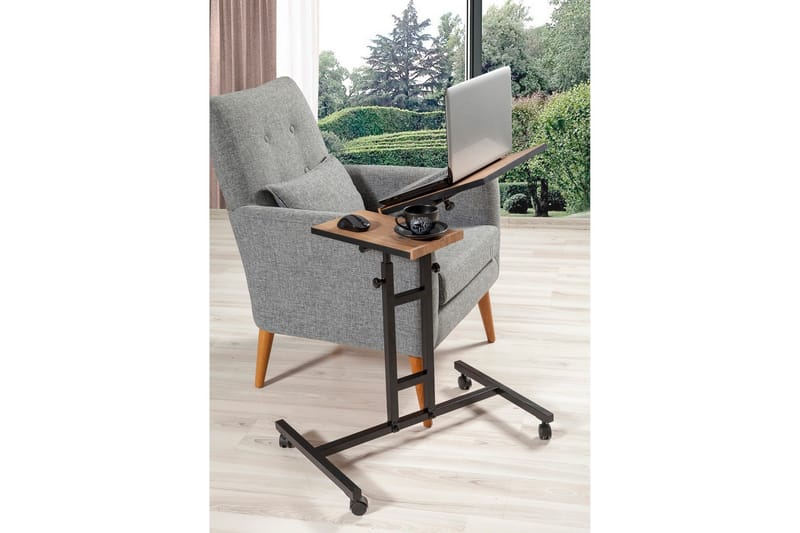 Morse Ståskrivebord 67 cm - Træ/natur/Sort - Møbler - Borde - Kontorbord - Skrivebord - hæve-sænke-bord