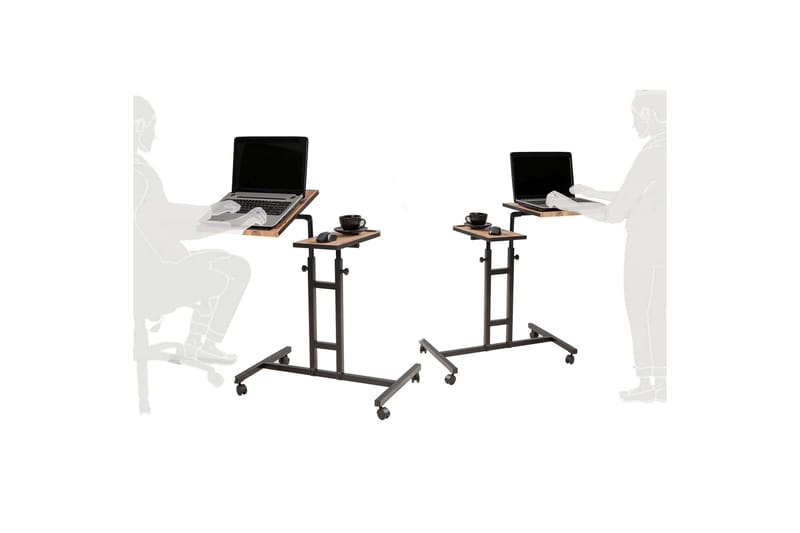 Morse Ståskrivebord 67 cm - Træ/natur/Sort - Møbler - Borde - Kontorbord - Skrivebord - hæve-sænke-bord