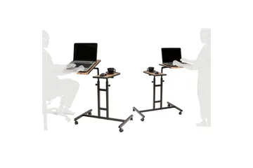 Morse Ståskrivebord 67 cm - Træ/natur/Sort - Møbler - Borde - Kontorbord - Skrivebord - hæve-sænke-bord
