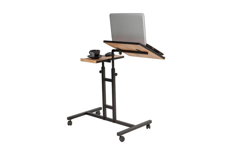 Morse Ståskrivebord 67 cm - Træ/natur/Sort - Møbler - Borde - Kontorbord - Skrivebord - hæve-sænke-bord