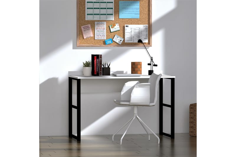 Mutki Skrivebord 120 cm - Hvid/Sort - Møbler - Borde - Kontorbord - Skrivebord