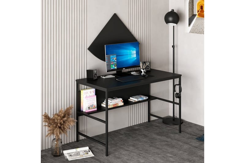 Nafe Skrivebord 120 cm - Sort - Møbler - Borde - Kontorbord - Skrivebord