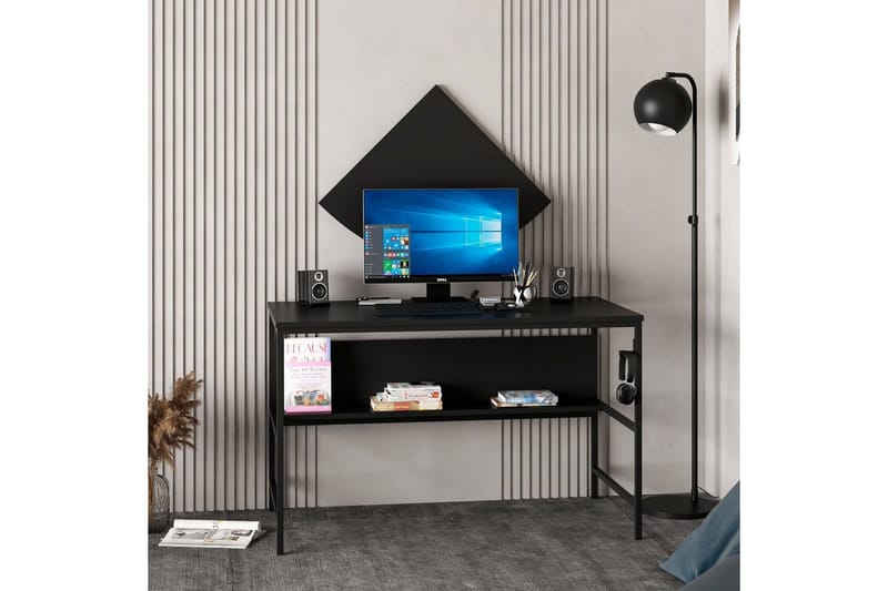 Nafe Skrivebord 120 cm - Sort - Møbler - Borde - Kontorbord - Skrivebord