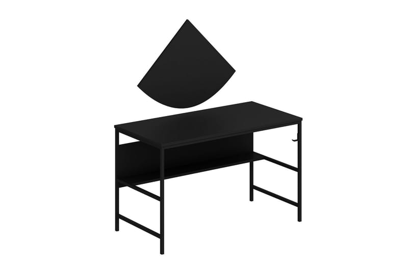 Nafe Skrivebord 120 cm - Sort - Møbler - Borde - Kontorbord - Skrivebord