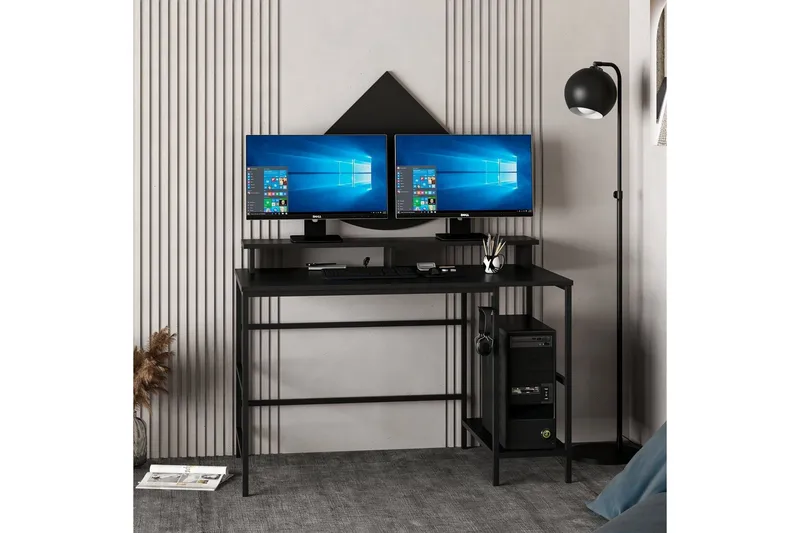 Nafe Skrivebord 120 cm - Sort - Møbler - Borde - Kontorbord - Skrivebord