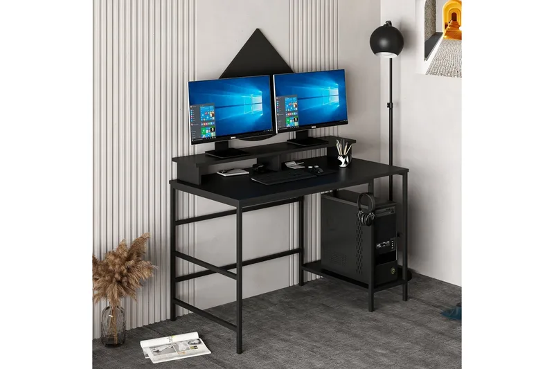 Nafe Skrivebord 120 cm - Sort - Møbler - Borde - Kontorbord - Skrivebord