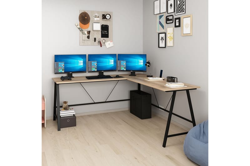 Nagender Skrivebord 180 cm - Brun - Møbler - Borde - Kontorbord - Skrivebord