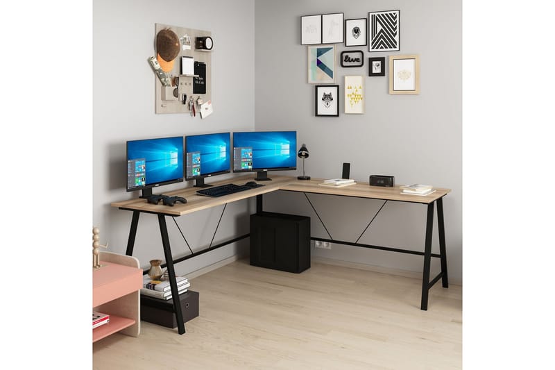 Nagender Skrivebord 180 cm - Brun - Møbler - Borde - Kontorbord - Skrivebord