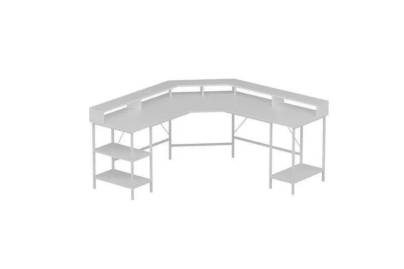 Naina Hjørneskrivebord - Hvid - Møbler - Borde - Kontorbord - Skrivebord - hjørneskrivebord