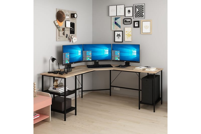 Naina Skrivebord 180 cm - Brun - Møbler - Borde - Kontorbord - Skrivebord