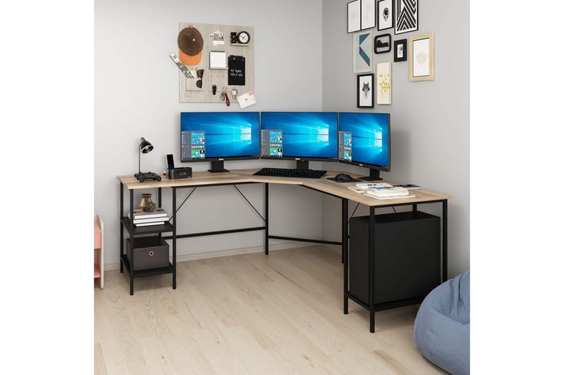 Naina Skrivebord 180 cm - Brun - Møbler - Borde - Kontorbord - Skrivebord