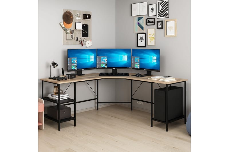 Naina Skrivebord 180 cm - Brun - Møbler - Borde - Kontorbord - Skrivebord